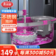美麗雅旋轉拖把40cm伸縮桿124cm4布帶桶墩布洗脫一體一拖凈免手洗