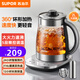 蘇泊爾（SUPOR）養生壺家用2L大容量速沸輕音燒水壺煮茶器 316L不銹鋼智能預約定時(shí)玻璃花茶壺 多段調溫保溫電水壺 316L不銹鋼發(fā)熱盤(pán)過(guò)濾網(wǎng) 2L 速沸加熱輕音養生壺