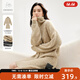 對白【杜鵑同款】慵懶高級感針織套裝女2025冬新款毛衣半裙兩件套 淺駝色 S