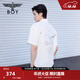 BOY LONDON【月色玄鷹】25新款春夏情侶款潮牌T恤翻領(lǐng)POLO衫N01019 米白色 M