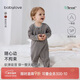 babylove嬰兒連體衣秋冬款寶寶哈衣條紋家居服爬服睡衣莫代爾保暖衣服