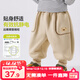 嘟嘟家寶寶雙面絨褲子秋冬兒童加厚長(cháng)褲男童冬季休閑褲女童冬裝 卡其110