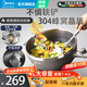 美的（Midea）電炒鍋 多用途鍋 電蒸鍋 電煮鍋 電火鍋 家用蒸鍋多功能鍋炒菜鍋 蒸煮一體鍋 蜂窩晶盾不粘鍋 4L MC-HGS2812