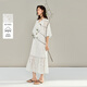 茵曼（INMAN）茵曼度假風(fēng)鏤空刺繡全棉連衣裙26春女裝新款波西米亞裙子 珍珠白 L