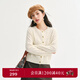 詩(shī)凡黎（‘S EIFINI）詩(shī)凡黎老錢(qián)風(fēng)絞花澳洲美麗諾全羊毛套頭針織打底衫25春毛衣開(kāi)衫女 米色 開(kāi)衫 M