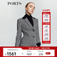 PORTS 寶姿秋冬新品女裝時(shí)尚千鳥(niǎo)格夾克外套LM9J030NFF099 黑色格子 XS (2)