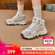 斯凱奇女鞋冬季加絨保暖時(shí)尚運動(dòng)鞋吸震舒適高幫鞋老爹鞋168015