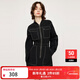 moussy&sly新品工裝休閑風(fēng)設縫線(xiàn)長(cháng)袖短款連衣裙030HSR33-1290 黑色020 S 00001/S