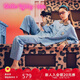 野獸派家居（tbh）三麗鷗Hello Kitty天絲棉家居服套裝可外穿睡衣 長(cháng)款 牛仔豹紋 M