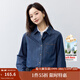 茵曼（INMAN）復古純棉舒適女裝軟牛仔襯衫百搭寬松通勤疊穿2025夏季新品襯衣 牛仔藍 XL