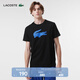 LACOSTE法國鱷魚(yú)男裝經(jīng)典圖案簡(jiǎn)約休閑百搭運動(dòng)短袖T恤|TH2042 IL5/黑色 均碼 3 170