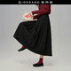 佐丹奴設計師款裙子女新款泡泡紗松緊腰黑色a字裙半身裙18465220