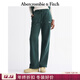 Abercrombie & Fitch美式LOGO保暖抓絨松緊腰直筒運動(dòng)衛褲25秋冬新款女裝147-5166 墨綠色 M (165/76A)