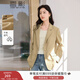 香影休閑黃色小西裝外套女2025秋季新款韓版寬松職場(chǎng)顯瘦正肩西服 黃色 S