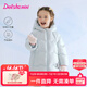笛莎（DEESHA）女童羽絨服2025冬新款三防保暖中長(cháng)款羽絨外套童裝女寶寶衣服 粉藍色 110 【充絨量：100.2g】