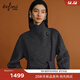 伊芙麗（eifini）伊芙麗高質(zhì)羊毛毛呢外套收腰系帶趨勢立領(lǐng)大衣2025冬季 夾花灰 一手長(cháng)款 M 105-115斤