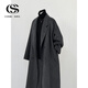 COMIC SOUL深灰色羊毛羊絨大衣女2025秋冬新款寬松廓形顯瘦氣質(zhì)休閑毛呢外套 深灰色羊絨大衣 M(115-125斤) 均碼