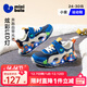 迷你巴拉（minibala）童鞋【燈鞋】冬季加絨保暖新款男女童休閑運動(dòng)鞋舒適學(xué)步鞋小童鞋 藍白色 29 碼適合腳長(cháng)17.4-17.9cm