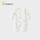 童泰（TONGTAI）嬰兒連體衣春秋季純棉新生兒衣服寶寶哈衣無(wú)骨爬服睡衣灰色73cm