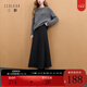 三彩2025冬季新款簡(jiǎn)約優(yōu)雅松緊腰半身裙氣質(zhì)通勤A(yíng)字裙長(cháng)裙M 深邃灰 M 160/68A