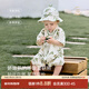 babylove嬰兒連體衣夏季竹棉山茶紗布和尚服男女寶寶哈衣薄款透氣衣服夏裝 青青味尚酸 90cm