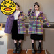 G.duck女童秋冬妮子風(fēng)衣中大童加厚一體絨保暖外套冬裝牛角扣毛呢大衣潮 圖片色 120cm