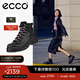 愛(ài)步（ECCO）休閑鞋女 女士高幫厚底增高牛皮休閑鞋 蹤跡220703 HL 黑色22070351052 38