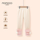 瑪米瑪卡（MOMOCO）童裝女童打底褲2025冬款中大童時(shí)尚粉色毛球打底褲 粉色 120