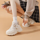 卡丹路內增高8cm透氣運動(dòng)鞋女2025新款爆款厚底老爹鞋女松糕小白潮鞋