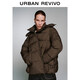 UR2025冬季新款女裝氣質(zhì)復古連帽絎縫插袋羽絨服UWM150042 咖棕 (偏寬松) S