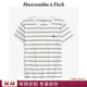 Abercrombie & Fitch【百搭圓領(lǐng)】小麋鹿圖案女裝25夏季美式修身短袖T恤139-5273 米白條紋 XXS (160/76A)