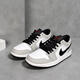 宇橋鞋子男款aj1經(jīng)典板鞋新款莆田百搭休閑運動(dòng)情侶氣墊增高籃球鞋女 煙灰低幫（高版本） 42