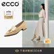 愛步（ECCO）豆豆鞋女 時(shí)尚潮流百搭尖頭百搭淺口樂福單鞋  型塑214283 裸色21428301211（牛皮革） 37