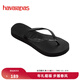 havaianas哈唯納SlimFlatform厚底人字拖女夏外穿增高夾腳涼拖鞋 0090-火耀黑 37 37/38巴西碼