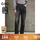 GXG男裝 商場(chǎng)同款四面彈直筒牛仔褲通勤長(cháng)褲 25年春G25X051007 黑灰 XL (32)
