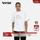 EVISUKURO 男士商標圖案運動(dòng)潮流寬松休閑時(shí)尚T恤男 白色 2XL 【寬松可選小1個(gè)尺碼】