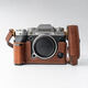 VUEFOTO威富途適用于FUJIFILM X-T5真皮保護套富士XT5手柄相機包皮套底座殼純手工縫頭層牛皮背帶斜挎配件 XT5咖啡色手柄真皮保護套+真皮肩帶