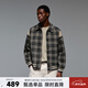 CHINISM CH赤塵復古撞色小香風(fēng)夾克男士春秋款潮流棒球服美式休閑外套 咖格紋 2XL