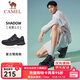 駱駝（CAMEL）光影2.0男鞋女鞋復古慢跑步厚底緩震休閑運動(dòng)鞋子 4034，黑/石板灰，男 42