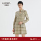 歌莉婭（GLORIA）Gloria/歌莉婭   收腰格紋連衣裙  112J4K740 18C綠格 S