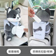 妙天下創(chuàng  )意車(chē)載紙巾盒垃圾桶二合一汽車(chē)扶手箱抽紙盒可愛(ài)車(chē)用女司機車(chē)飾 紙巾盒垃圾桶二合一【背包款-灰灰狗】