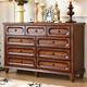 獅子堡美式復古中古風(fēng)實(shí)木九斗柜組合五斗柜收納柜客廳儲物柜家用玄關(guān)柜 九斗柜