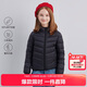 笛莎（DEESHA）童裝女童2025秋冬短款三防輕薄羽絨服外套 黑色 165