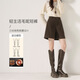 韓都衣舍【輕生活毛呢短褲】直筒短褲女秋冬2025時(shí)尚立體顯瘦百搭西褲