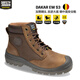SAFETY JOGGER勞保鞋DAKAR安全鞋SAHARA鋼頭鋼底防砸防刺工作鞋RUSH側拉鏈工鞋 棕色高幫DAKAREW加寬鋼頭鋼底 皮鞋碼 41 (265mm) EU41