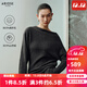 艾諾絲雅詩(shī)【商場(chǎng)同款】2025冬季新款通勤斜肩羊絨羊毛毛衣針織衫女41038033 煙灰色 M