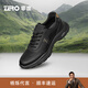 零度Zero男鞋新款真皮拼接透氣網(wǎng)面鞋黑色簡(jiǎn)約日常休閑小白鞋 黑色 39