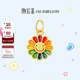 潮宏基 趣玩 太陽(yáng)花黃金吊墜女士5D硬金足金轉運珠生日禮物女新年禮物 大版-單吊墜（不含項鏈）