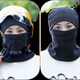 潤華年冬季騎行保暖面罩防風(fēng)防寒電動(dòng)車(chē)保暖江風(fēng)加絨鴨舌防寒頭套 加厚加絨+全包裹防護【保暖+防風(fēng)+防凍瘡】 半包圍一體保暖頭套【黑色】1個(gè)裝