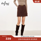 伊芙麗（eifini）蔣欣代言伊芙麗百搭時(shí)髦美拉德顯瘦麂皮短半裙女2025冬季新款 咖啡 M